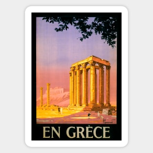 Vintage Travel Poster Greece en Grèce Sticker